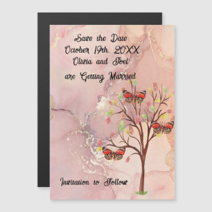 Save the Date Wedding Event Card Magnet