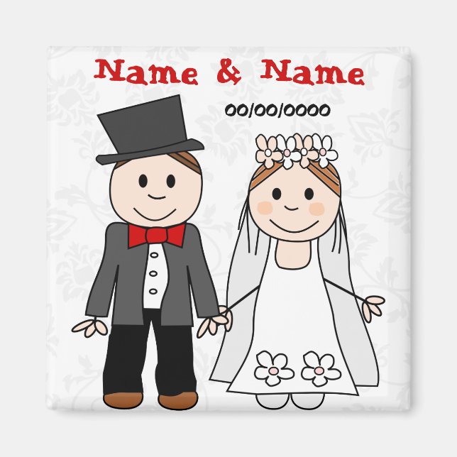 save the date,wedding favors magnet (Front)
