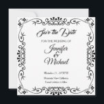 Save the Date Wedding Floral Pattern<br><div class="desc">You can easily change the fonts and colors. You can also add your logo and the background image as you like.</div>
