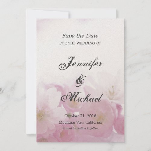 Save the Date Wedding Flowers Unique Classical