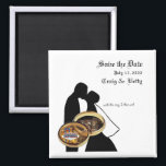 Save the Date Wedding in Las Vegas 2" Sq. Magnet<br><div class="desc">Wedding in Las Vegas 2" Sq. Magnet

Save the Date 
Date here
Bride & Groom</div>