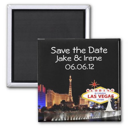 Save The Date Wedding In Las Vegas Magnet
