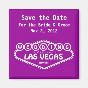 Save the Date Wedding In Las Vegas Magnet
