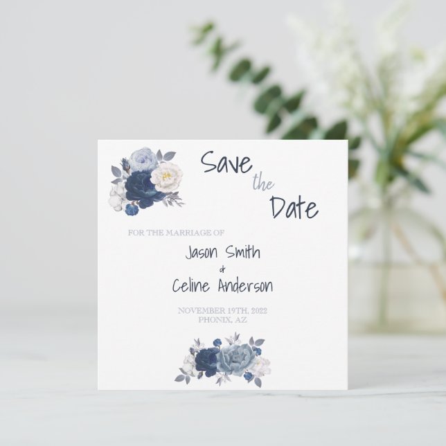 Save the Date Wedding Invitation (Standing Front)