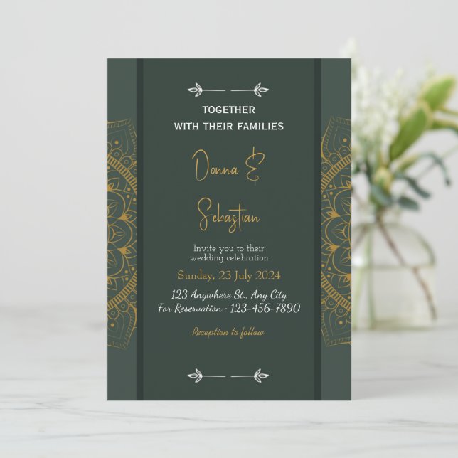 save the date | Wedding Invitation (Standing Front)