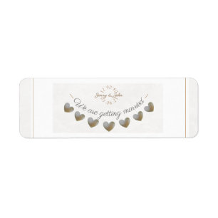 Save the date wedding lace and pearl heart bunting label