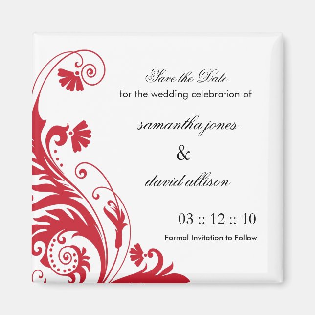 Save the Date Wedding Magnet (Front)