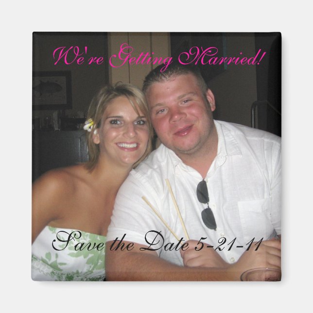 Save The Date Wedding Magnet (Front)
