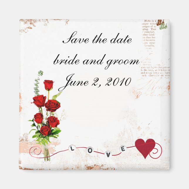 save the date wedding magnet (Front)