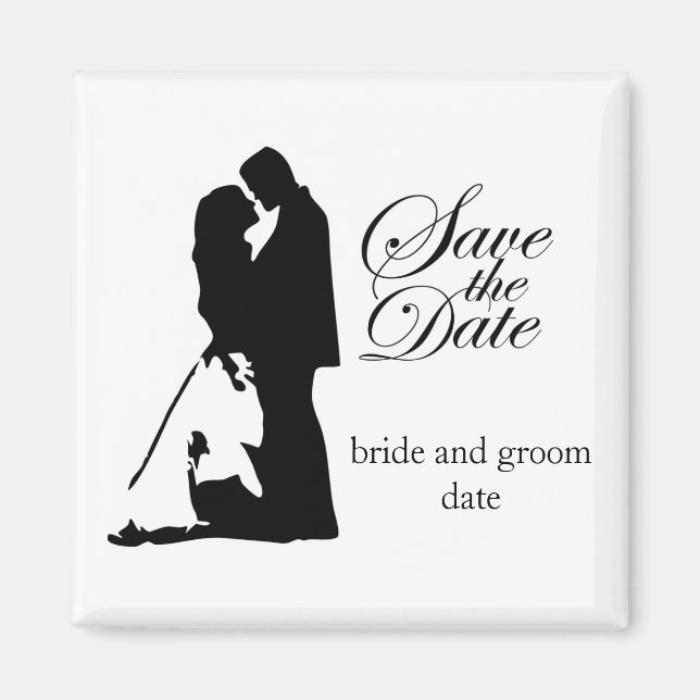 Save the Date Wedding Magnet (Front)