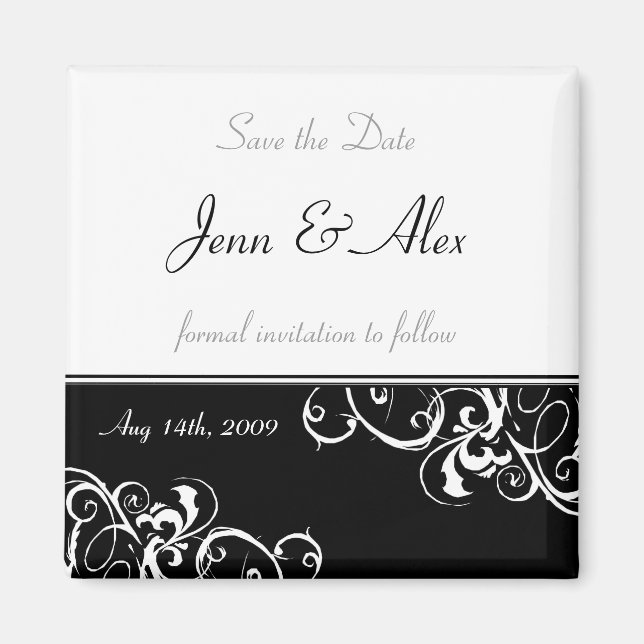 Save the Date Wedding Magnet (Front)