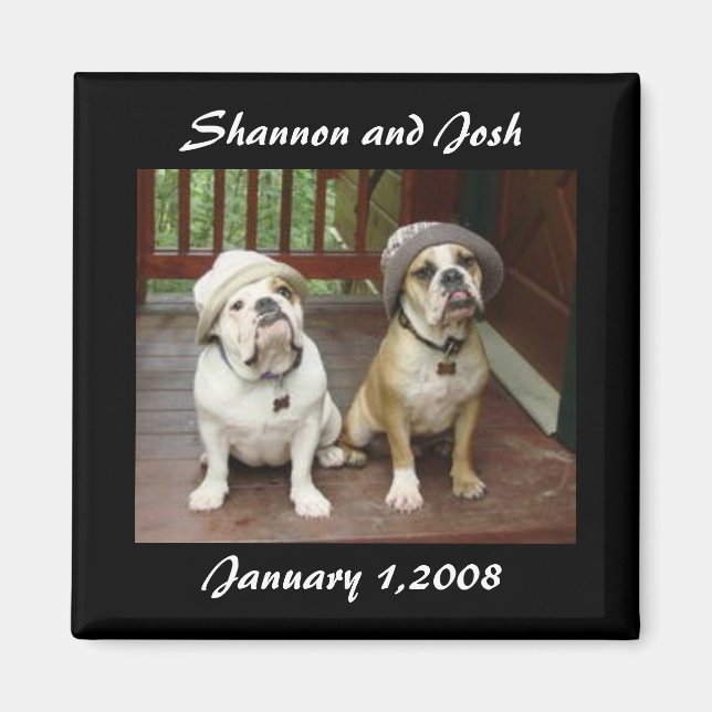 Save the Date Wedding Magnet (Front)