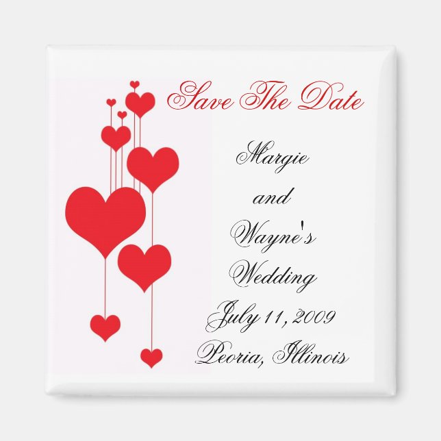 Save the Date Wedding Magnet Template (Front)
