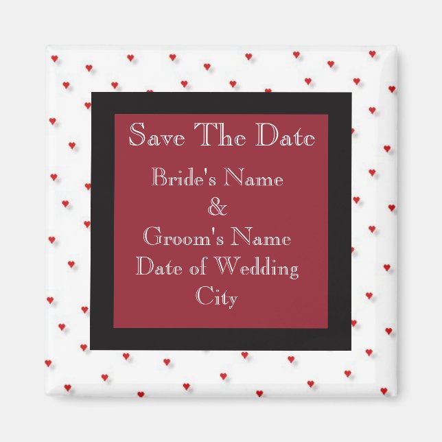 Save The Date Wedding Magnet  Template (Front)