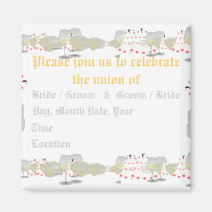 Save the Date Wedding Magnet (Wedding Montage)