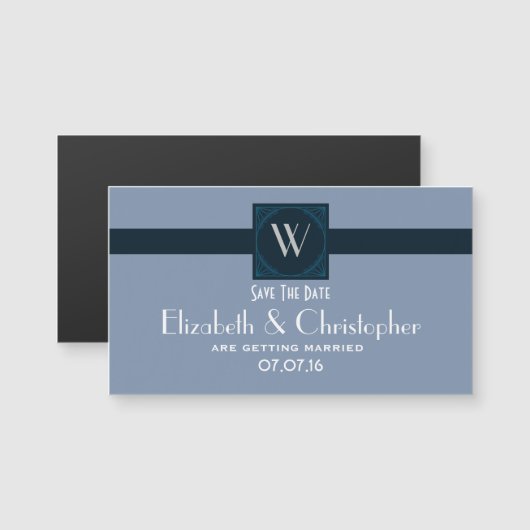 Save The Date Wedding Monogram Initial (Front/Back)