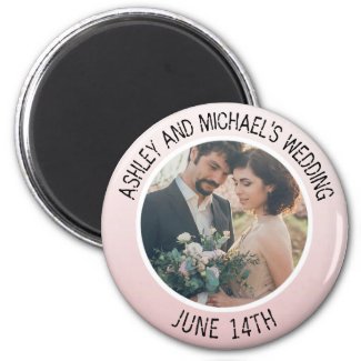 Save the Date Wedding Personalized Photo Magnet