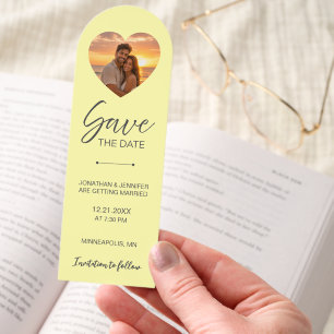 Save the Date Wedding Photo Bookmarks