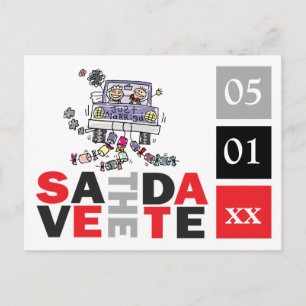 Save The Date Wedding Photo Card Cute Just Married