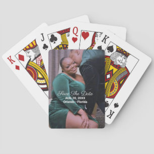 Save the Date wedding photo Playing Cards