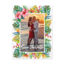 Save The Date Wedding | Photo Tropical Postcard