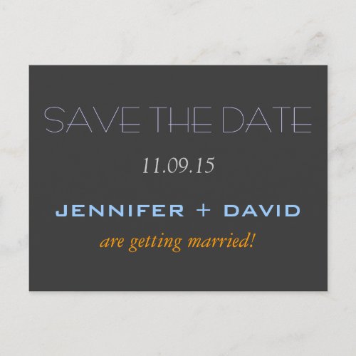 Save the Date Wedding Postcard