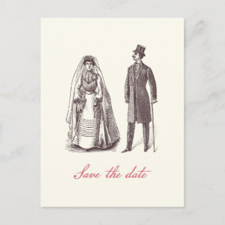 Save the Date Wedding Postcard