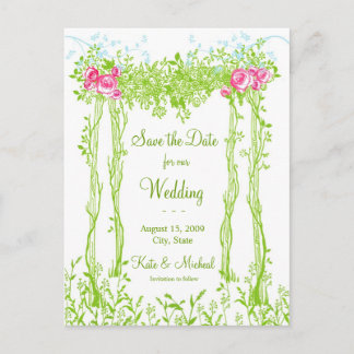Save the Date, Wedding Postcard