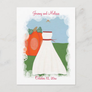 Save The Date Wedding Postcards, Princess Bride Announcement Postcard