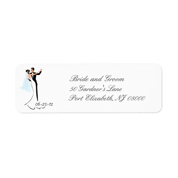 Save the Date Wedding Return Address Labels | Zazzle