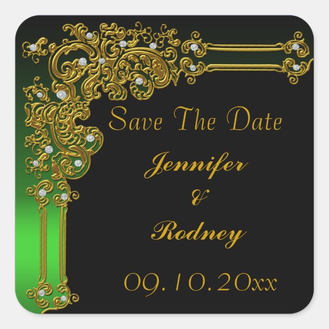 Save The Date Wedding Sticker (Front)