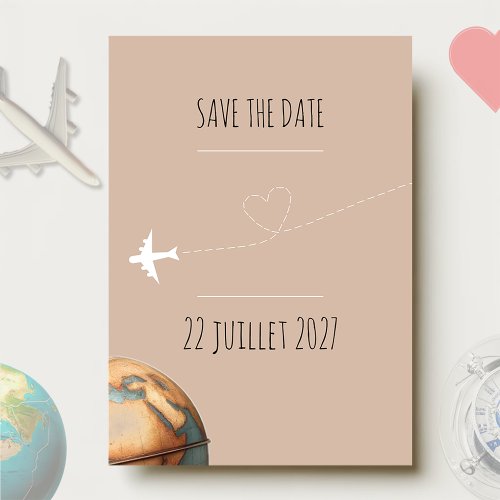 Save The Date Wedding Travel Card