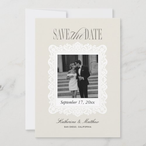 Save the Date Wedding with Photo Invitation