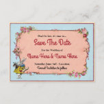 Save The Date Wedding Wonderland Rabbit Invite<br><div class="desc">Save The Date Wonderland style,  perfect to let your guests know your event date! Matching item to the Collection! Front and back included.</div>