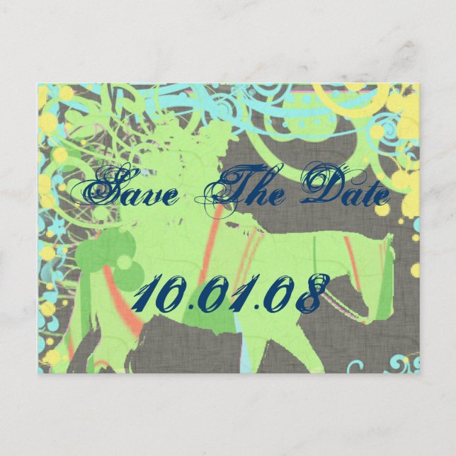 Save the Date- Western Grunge - Customized Announcement Postcard (Front)