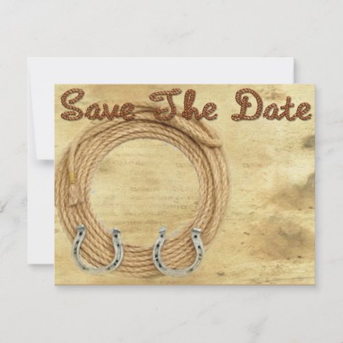 Save the Date Western Wedding invitation