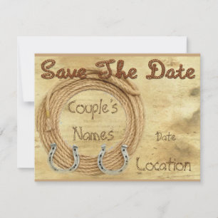 Save the Date Western Wedding invitation