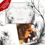 Save the Date | Whimsical Delicate Blush Floral Invitation