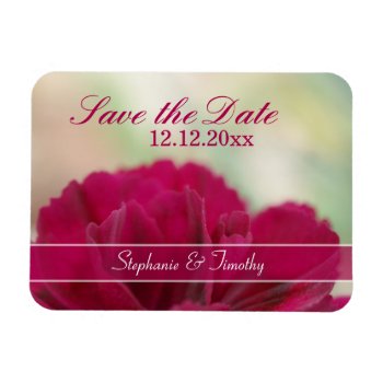 Save The Date Wine Red Flower Photography Magnet by Jamene at Zazzle