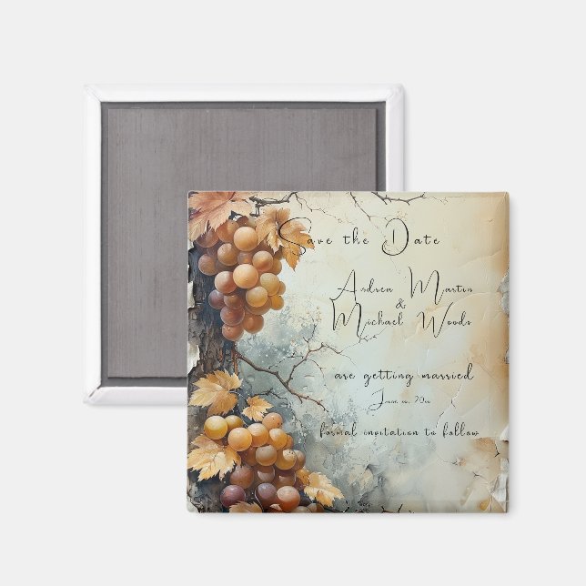 Save the Date Winery Wedding Magnet (Front/Back)