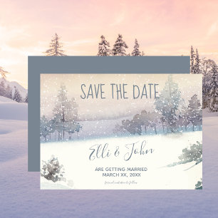 Save The Date Winter Wedding Announcement