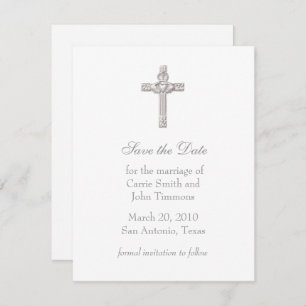 Save the Date with Claddagh Cross