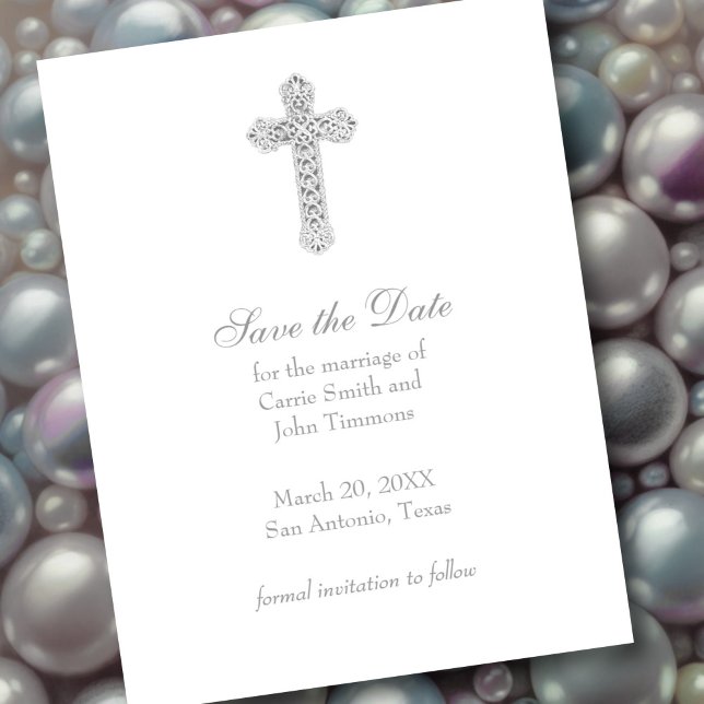 Save the Date with Cross (Creator Uploaded)