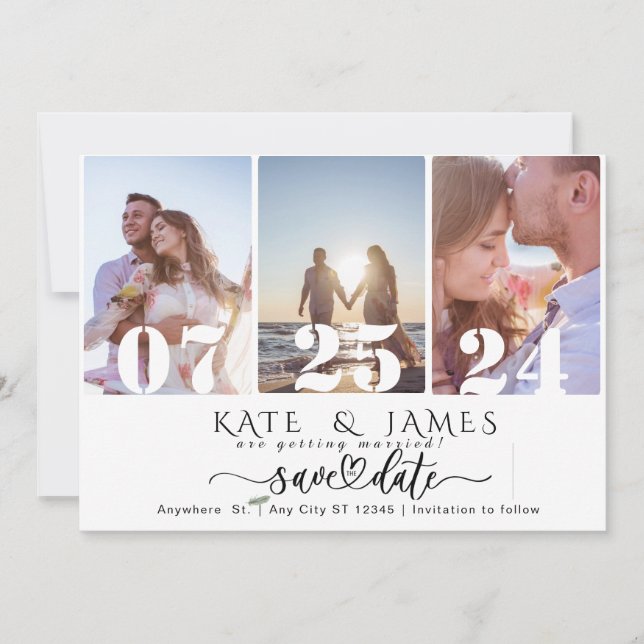 Save the date with QR code template (Front)