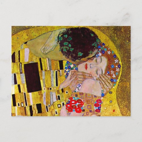 Save the Date with The Kiss by Gustav Klimt Announcement Postcard