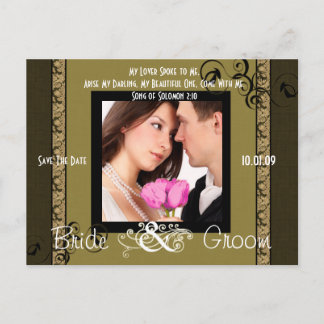 Save The Date with Your Photo Announcement Postcard