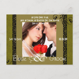Save The Date with Your Photo Announcement Postcard