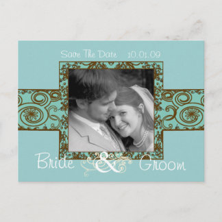 Save The Date with Your Photo Announcement Postcard