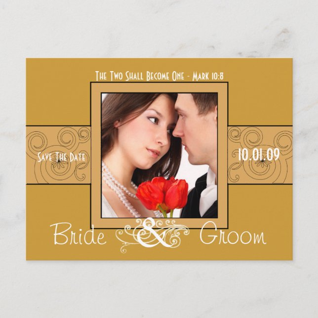 Save The Date with Your Photo Announcement Postcard (Front)