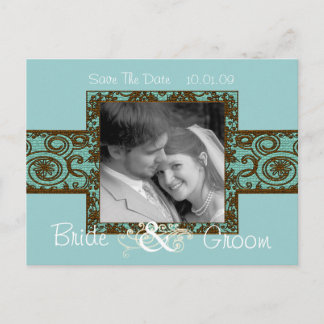 Save The Date with Your Photo Announcement Postcard